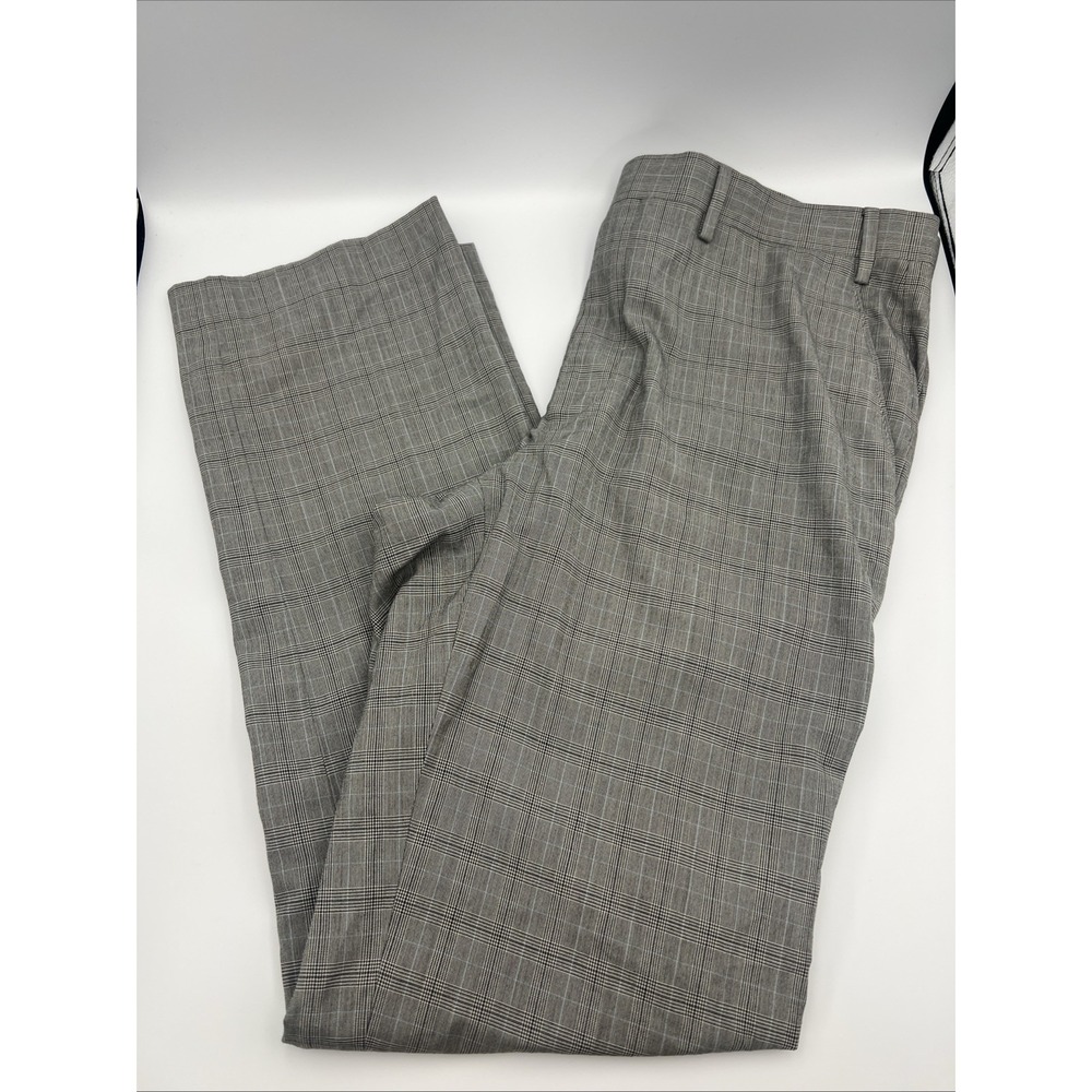 Vince Camuto Light Gray Checkered Cargo Pants